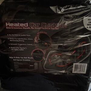 Black Heated Car Cushion